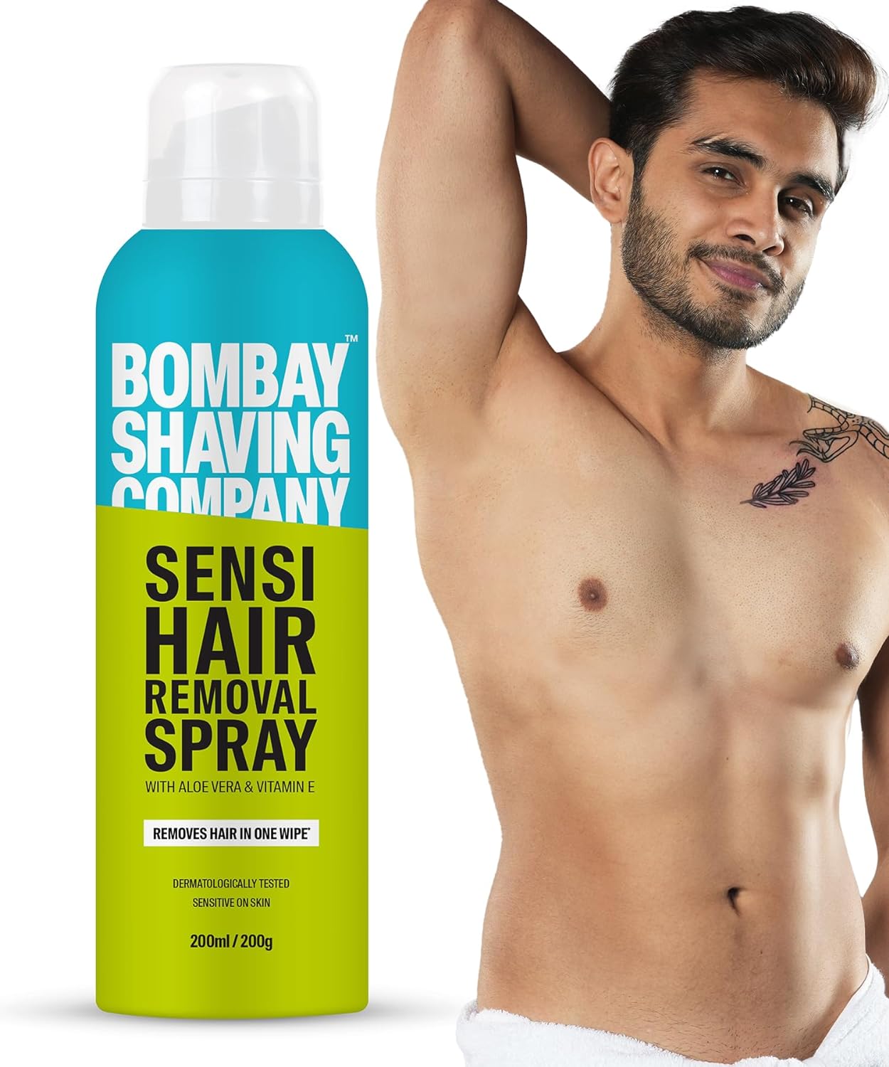 Bombay Shaving Company Sensi Hair Removal Spray With Aloe Vera & Lemongrass 200g Bombay Shaving Company