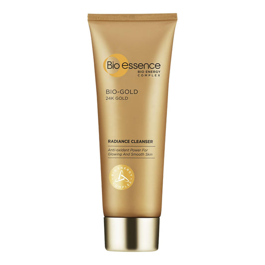 Bio Essence 24K Gold Radiance Face Cleanser, Niacinamide Face Wash for Women, Collagen Amino Acid, Hydrating Face Cleanser for Glowing Skin, Ideal for All Skin Types, Antioxidant, Anti Ageing, 100g Bio Essence