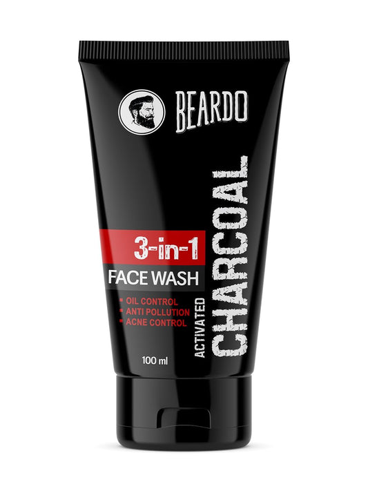 Beardo Activated Charcoal 3in1 Face Wash For Men 100 ml Beardo