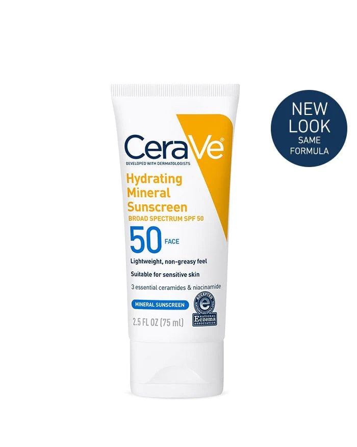 CERAVE Hydrating Mineral Sunscreen SPF 50 Face Lotion - 75ml cerave