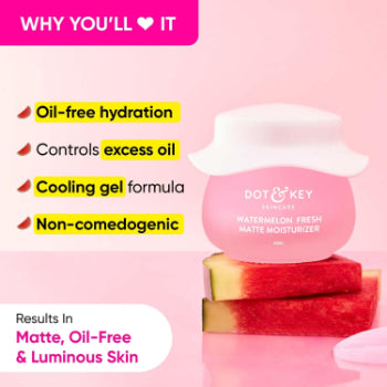 DOT & KEY Watermelon Superglow Matte Oil Free Moisturizer For Face 60ml Dot & Key