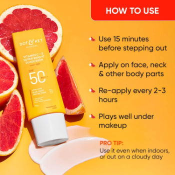 DOT & KEY Vitamin C + E Super Bright Sunscreen Spf 50 50g Dot & Key