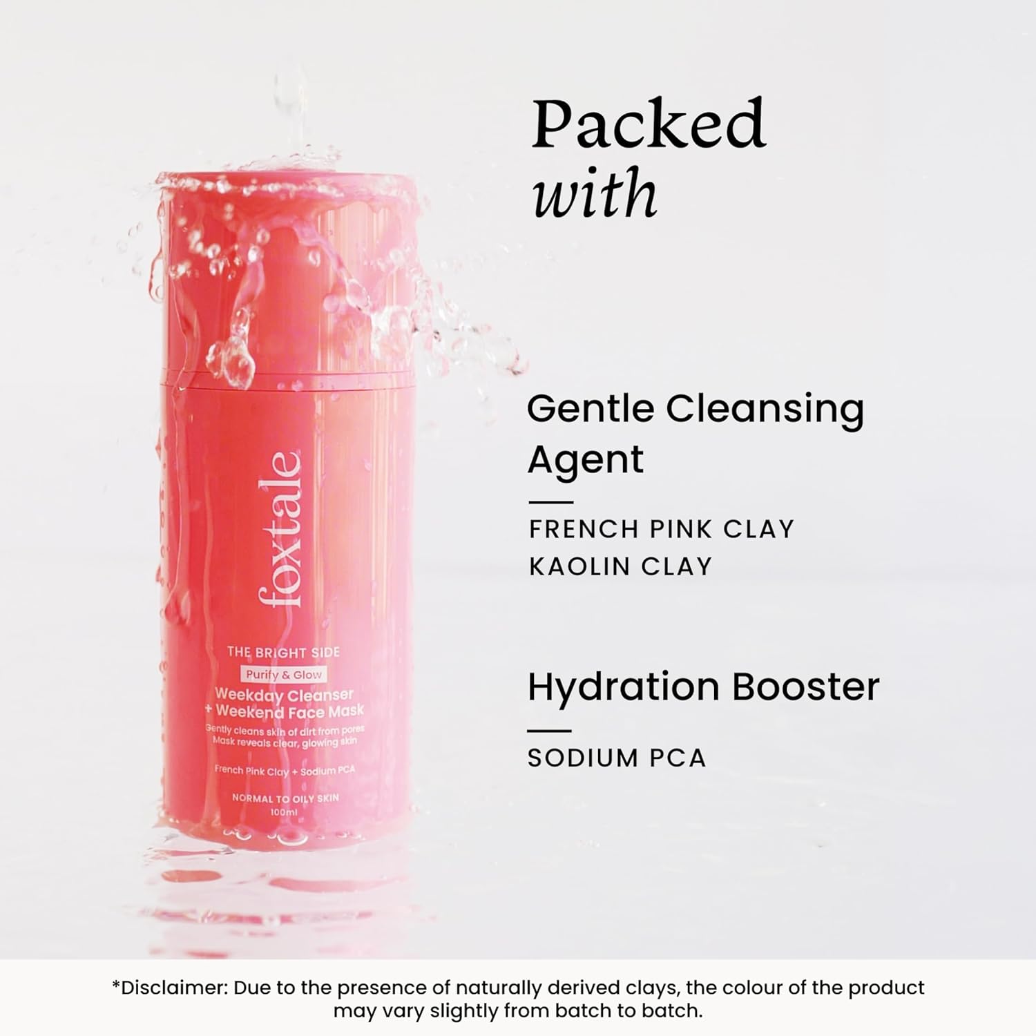 FOXTALE Purify & Glow Cleanser + Mask 100ml Foxtale