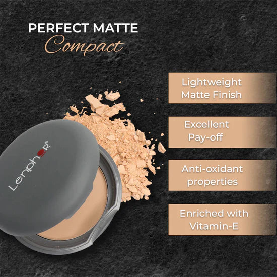 LENPHOR Perfect Matte Compact  Caramel -05 LENPHOR