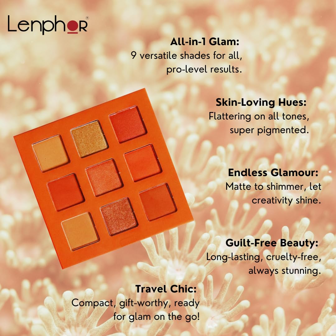 LENPHOR Eye Shadow Palette  Coral Wonders LENPHOR