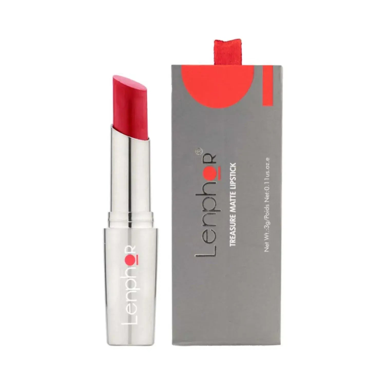 LENPHOR Treasure Matte Lipstick 3g  SUPERNOVA RED -06 LENPHOR