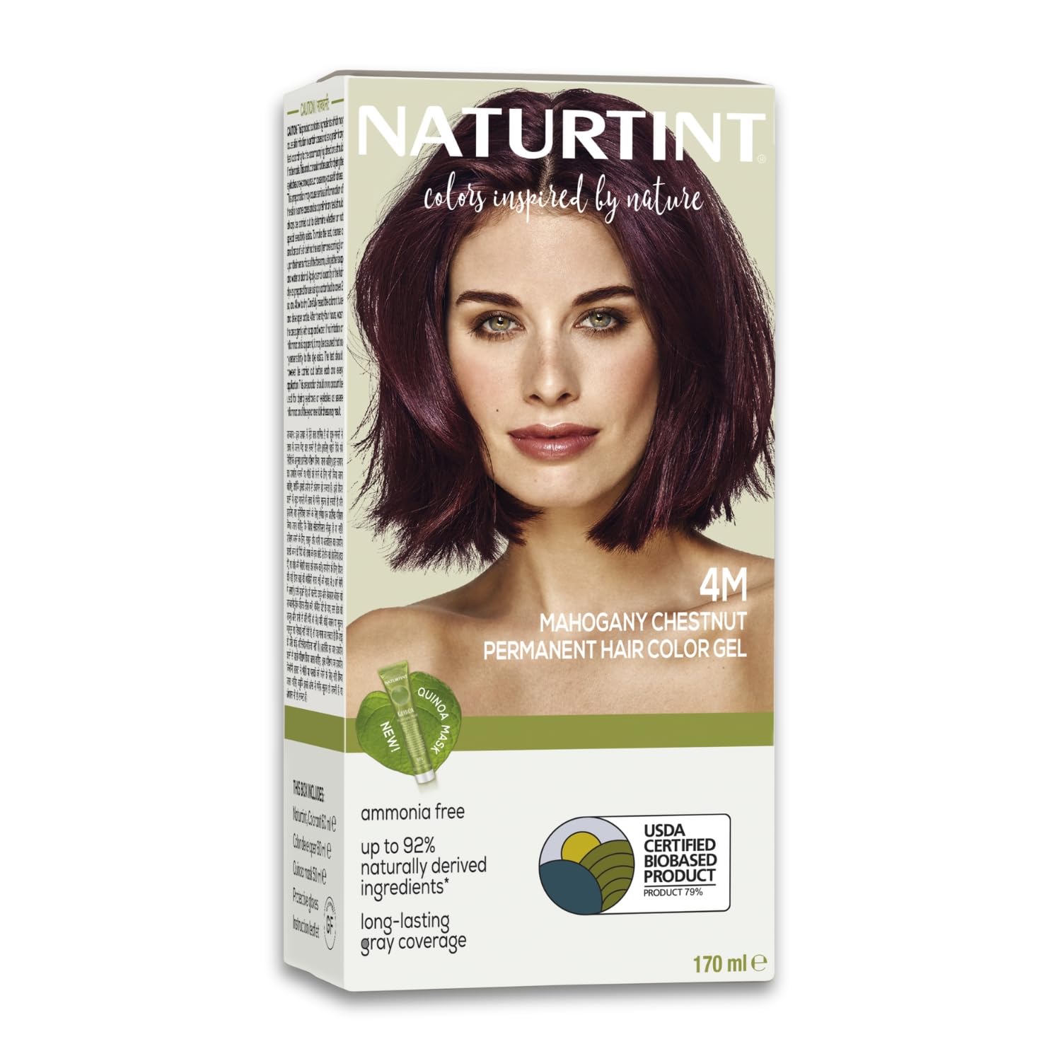 NATURTINT 4M MAHOGANY CHESTNUT Permanent Hair Color Gel 170ml NATURTINT