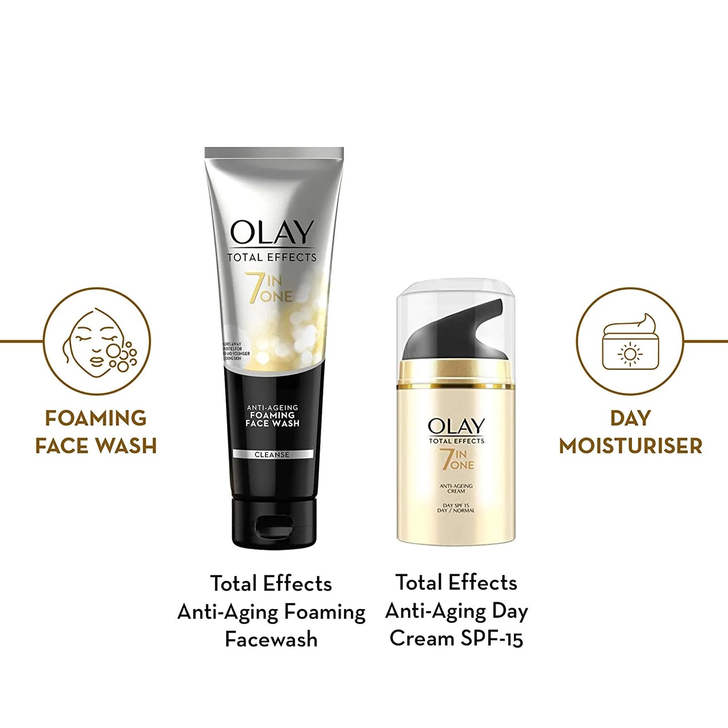 Olay Total Effects 7 In One Foaming Cleanser & Day Cream SPF 15 - Beauty Bumble