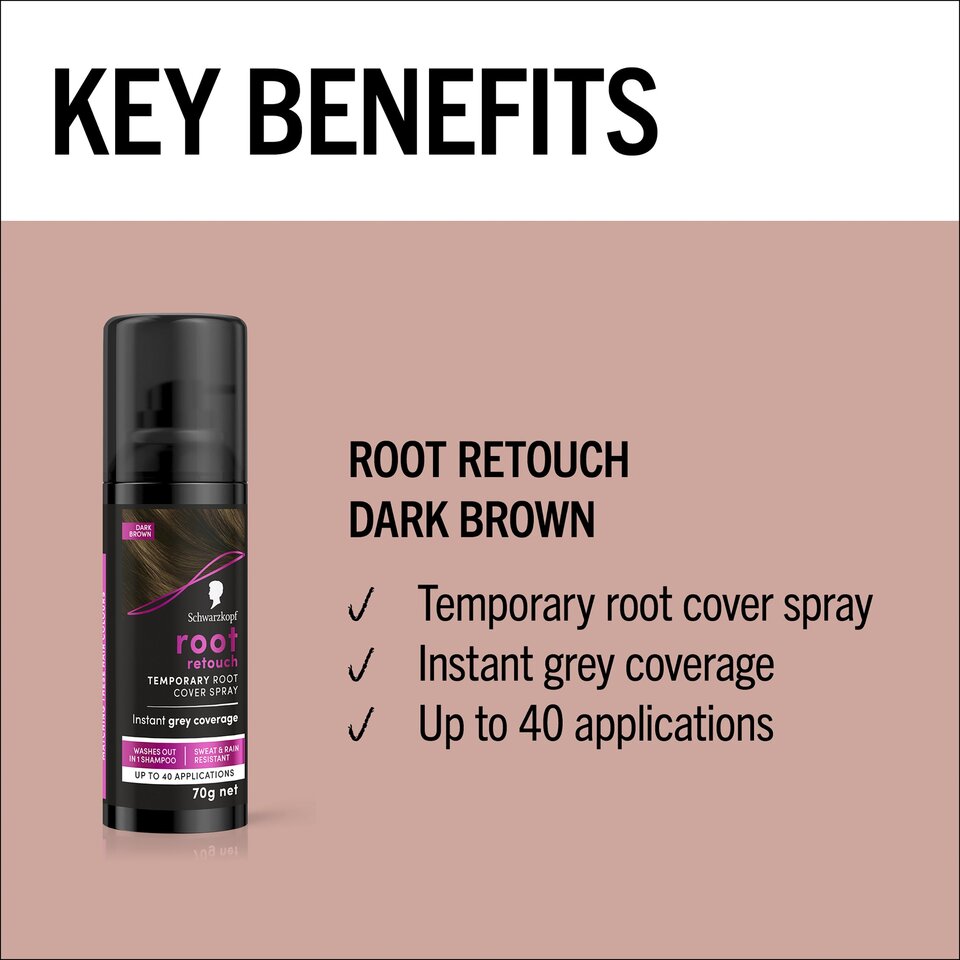 SCHWARKOPF Retoucher Rootouch Spray (BROWN) 120ML Schwarzkopf