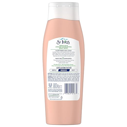  St. Ives Fresh Skin Apricot Exfoliating  Body Wash  400ml St.Ives