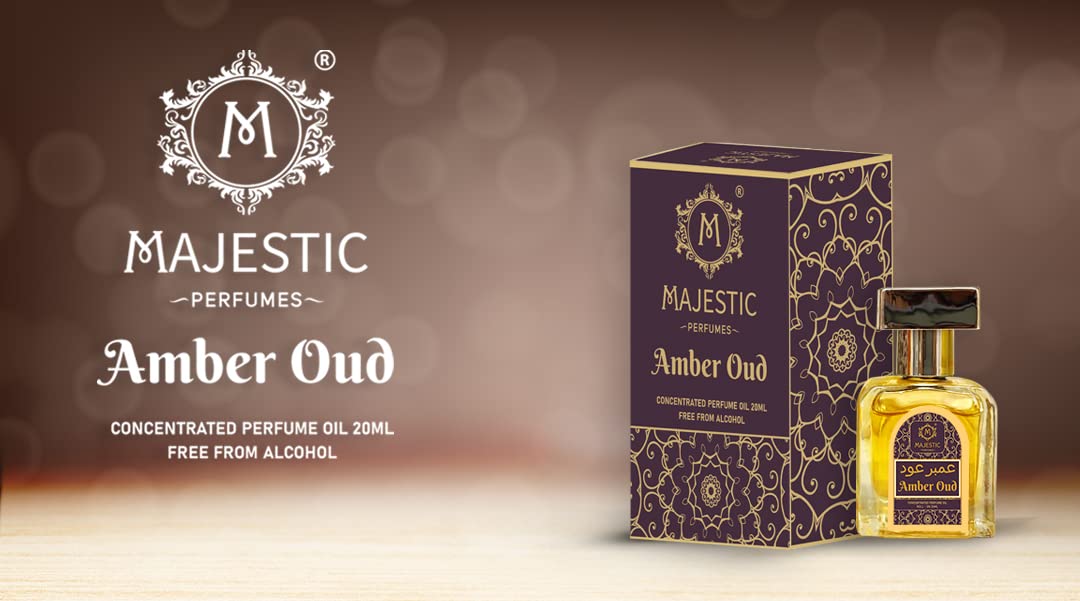 MAJESTIC PERFUMES Amber Oud Free From Alcohol 20ml Majestic Perfumes