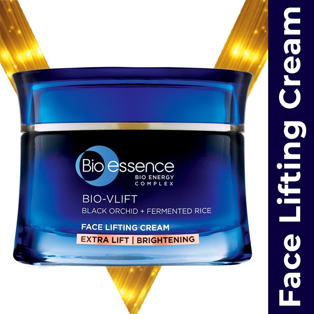 Bio Essence Bio-Vlift Face Firming Cream, Tightening, Double Chin Firming, Hyaluronic Acid, Fermented Rice, Niacinamide, Face Moisturizer for Women, Ideal for All Skin Types, Anti Ageing, 45g Bio Essence