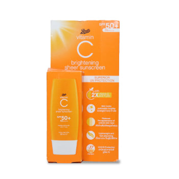 Boots Vitamin C Brightening Sheer Suncreen SPF 50+ 30ml Boots