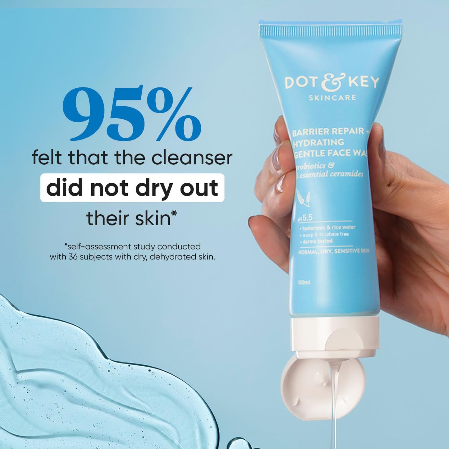 Dot & Key Skincare Barrier Repair+ Hydrating Gentle Face Wash pH 5.5 100g Dot & Key Skincare