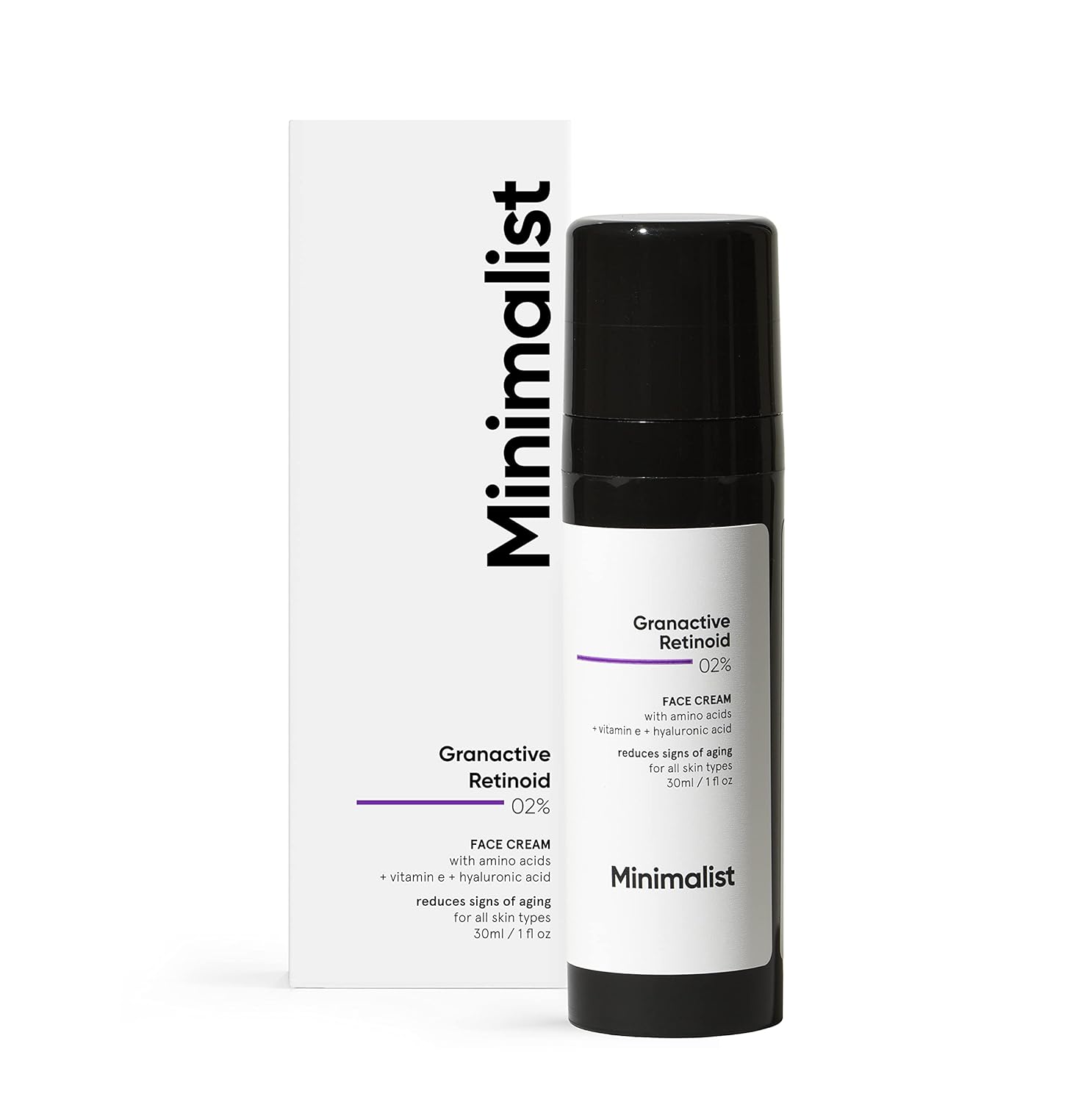 Minimalist Granactive Retinoid 02% Face Cream With Vitamin e + Hyaluronic Acid 30ml Minimalist