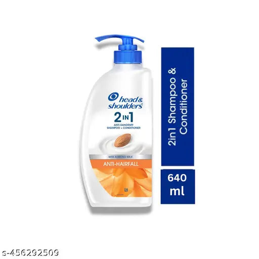 HEAD & SHOULDERS 2 in 1  Anti-Dandruff Shampoo + Conditioner With Almond Milk Anti-Hairfall  650 ml Head & Shoulder