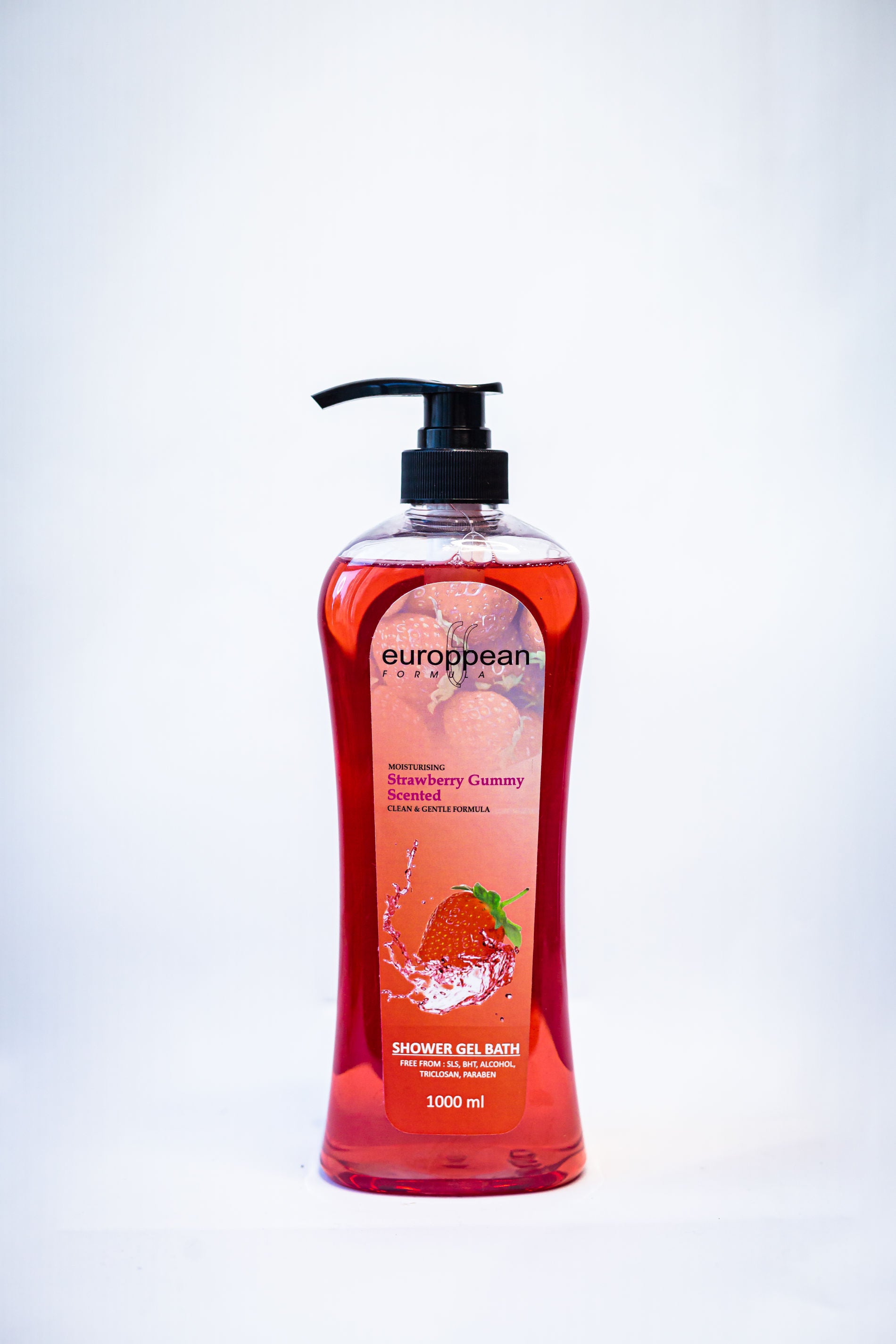 European Formula Moisturising Strawberry Gummy Scented Shower Gel Bath 1000 ml European Formula