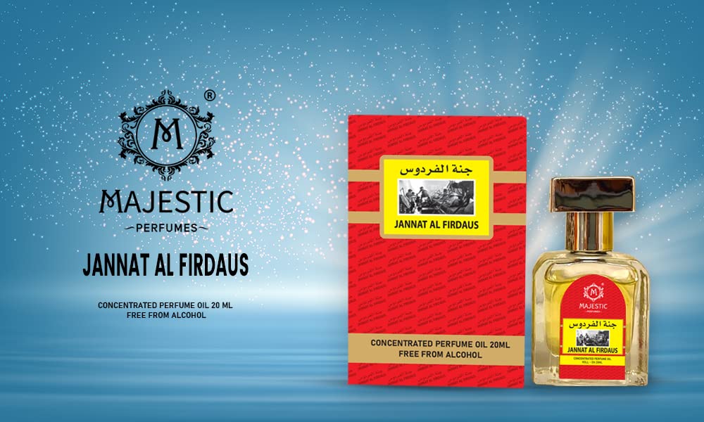 MAJESTIC PERFUMES Jannat Al Firdaus Free From Alcohol 20ml Majestic Perfumes