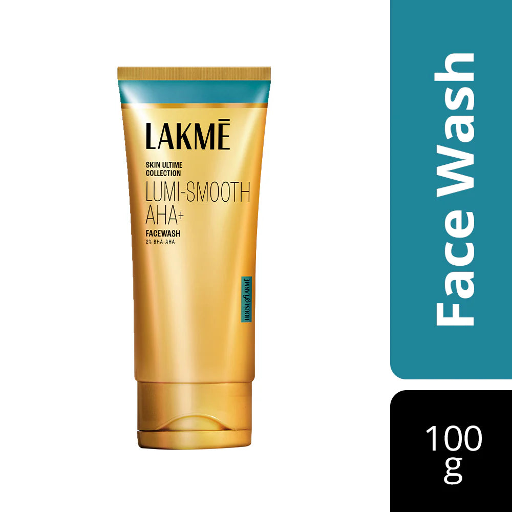 LAKME Lumi Smooth AHA+ Facewash 2% BHA-AHA 100g LAKME