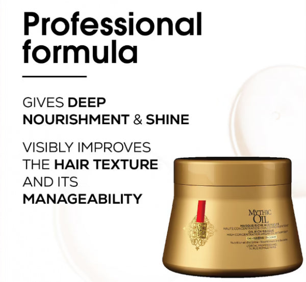 L'Oreal Professionnel Mythic Oil Masque Riche Aux Huiles for Thick Hair (200ml) L'OREAL PROFESSIONNEL