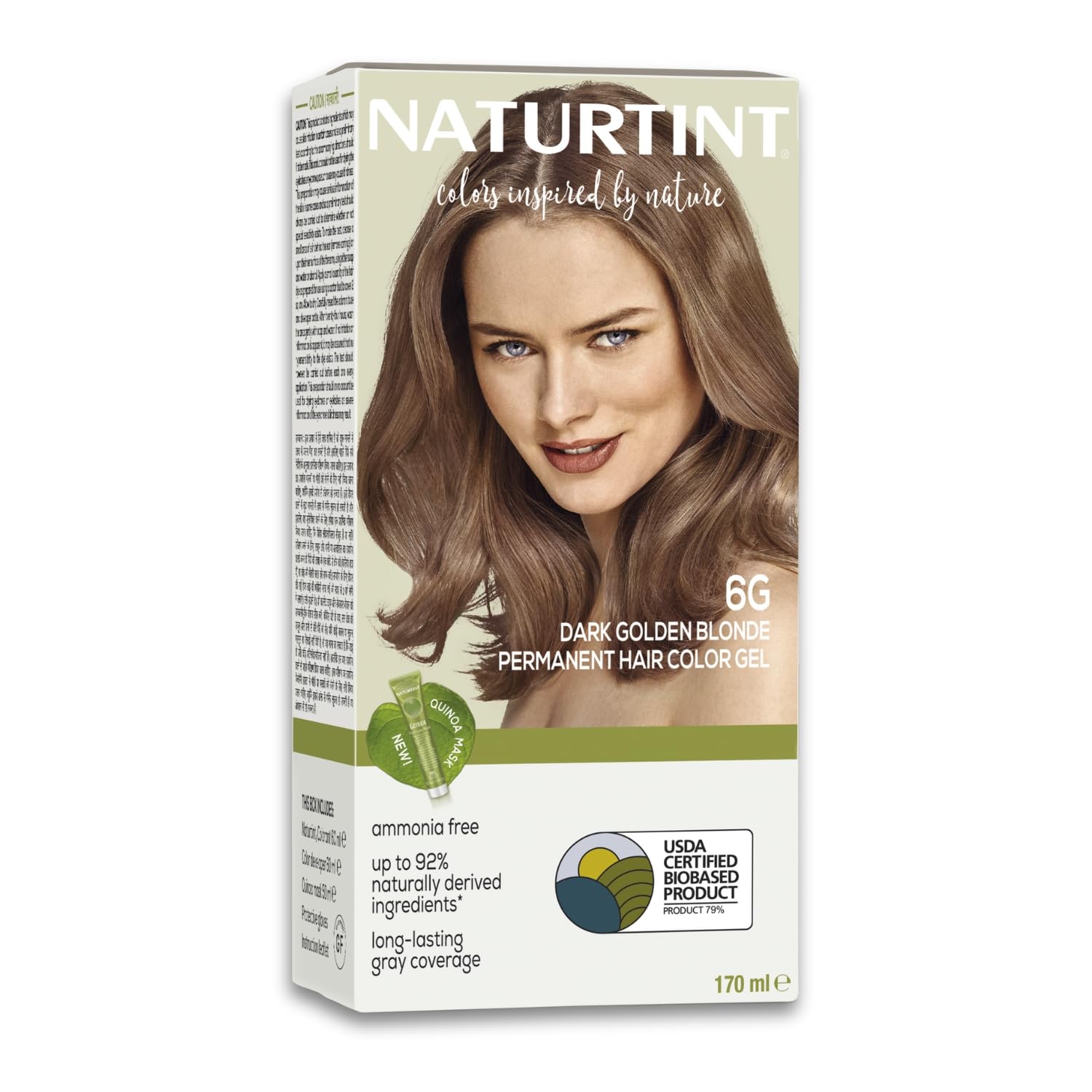 NATURTINT 6G Dark Golden Blonde Permanent Hair Color Gel 170ml NATURTINT