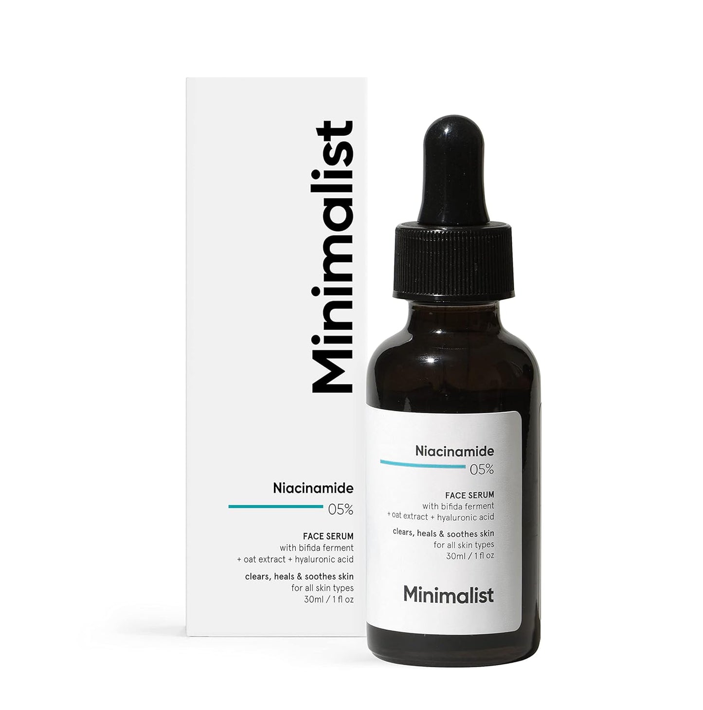 Minimalist Niacinamide 05% Face Serum With Bifida Ferment + oat extra + Hyaluronic Acid 30ml Minimalist