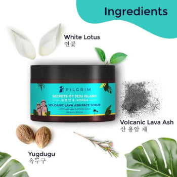 Pilgrim Volcanic Lava Ash Face Scrub With Yugdugu & White Lotus 100g Pilgrim