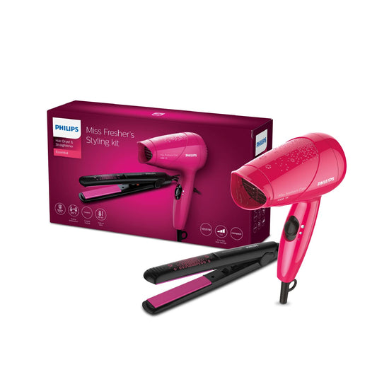 PPHILIPS Miss Fresher's Straightener&Dryer Combo Kit 1000 Watts Philips