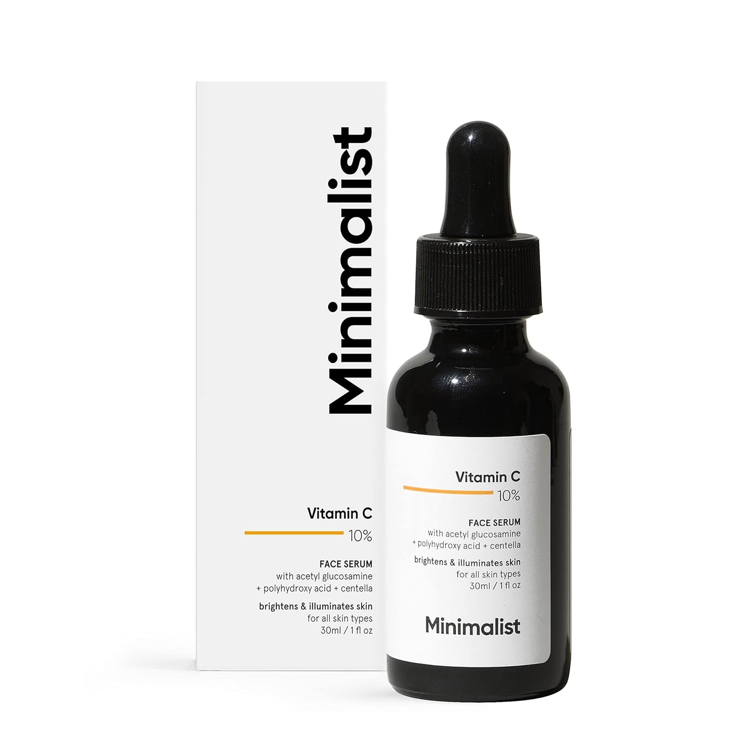 Minimalist Vitamin C 10% Face Serum With Acetyl Glucosamine + polyhydroxy + Centella 30ml Minimalist