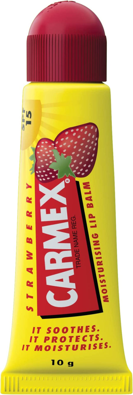 Carmex Moisturising Strawberry Lip Balm with SPF 15, 10gm (Squeezy Tube) CARMEX