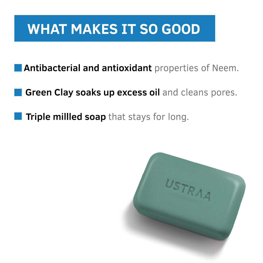 Ustraa Soap Neem & Green Clay 100G Ustraa