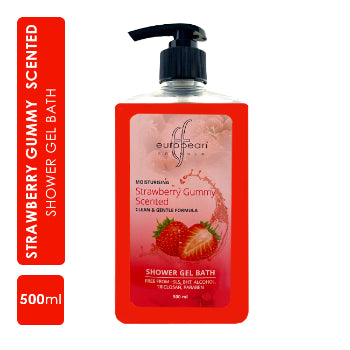 European Formula Moisturising Strawberry Gummy Scented Shower Gel Bath | 500 ml European Formula