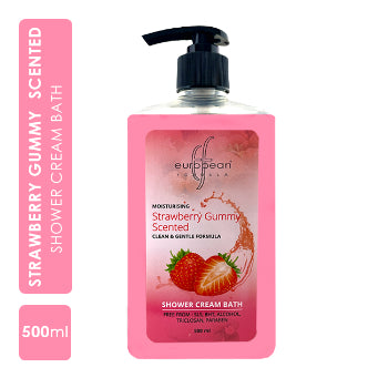 European Formula Moisturising Strawberry Gummy Scented Shower Cream Bath 500 ml European Formula