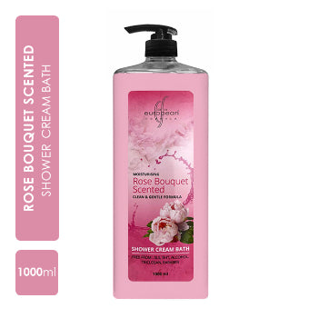 European Formula Moisturising Rose Bouquet Scented Shower Cream Bath 1000 ml European Formula