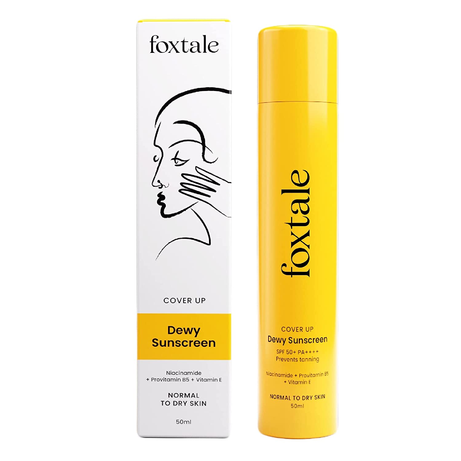 FOXTALE Dewy Finish Sunscreen Prevents tanning and enhances the overall complexion 50 ML Foxtale