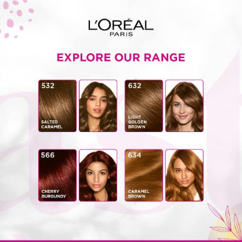 L'Oreal Paris Casting Crème Gloss Conditioning Hair Color Ultra Visible, 100g + 60ml - Caramel Brown 634 L'Oreal