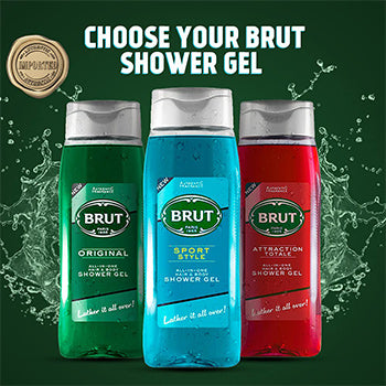 Brut Sport Style All - In- one Hair & Body Shower Gel 500ml Brut