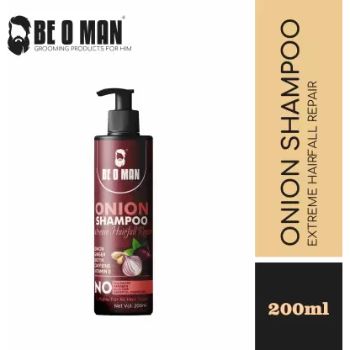 BE O MAN Onion Shampoo  Extreme Hairfall Repair Vitamin E  200 ml Be O Man