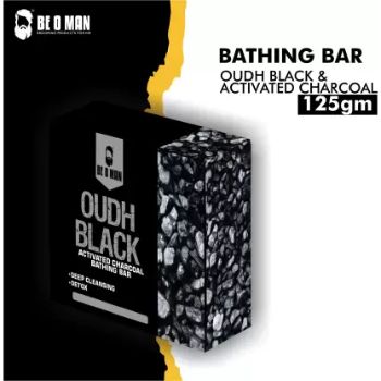 BE O MAN Oudh Black Activated Charcoal Bathing Bar 125 gm Be O Man