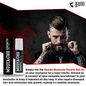 Beardo Mustache Growth Roll On - 8 ml Beardo