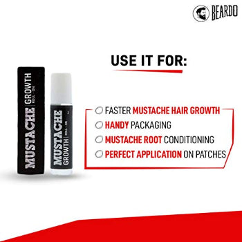 Beardo Mustache Growth Roll On - 8 ml Beardo