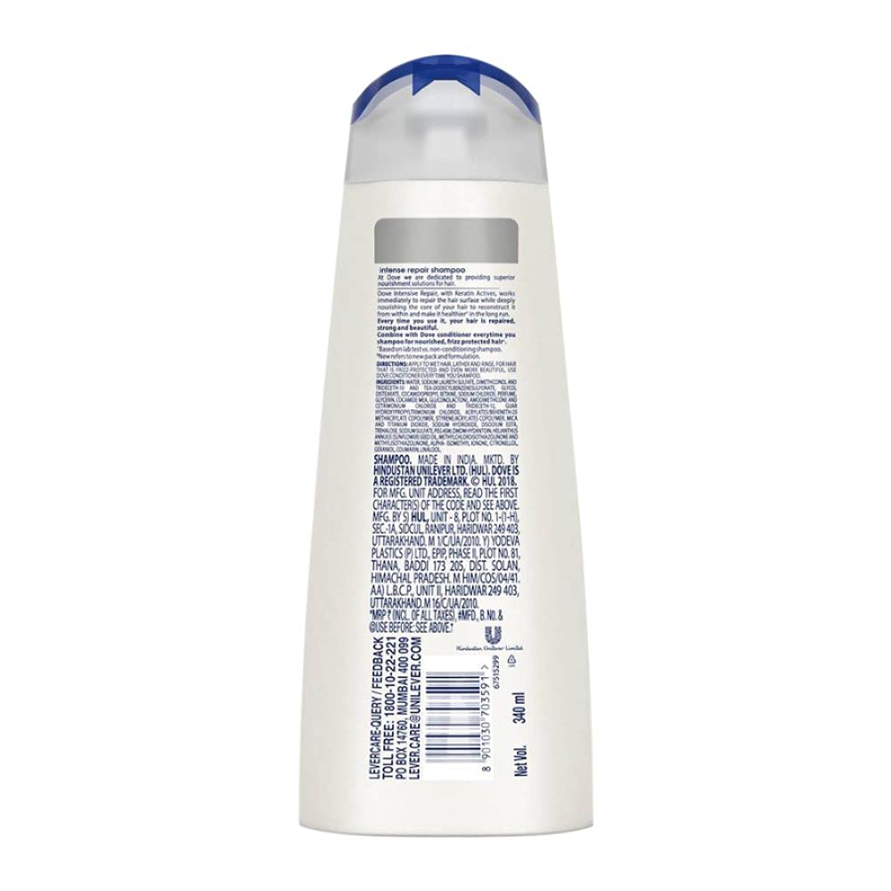 Dove Intense Repair Shampoo 340ml Dove