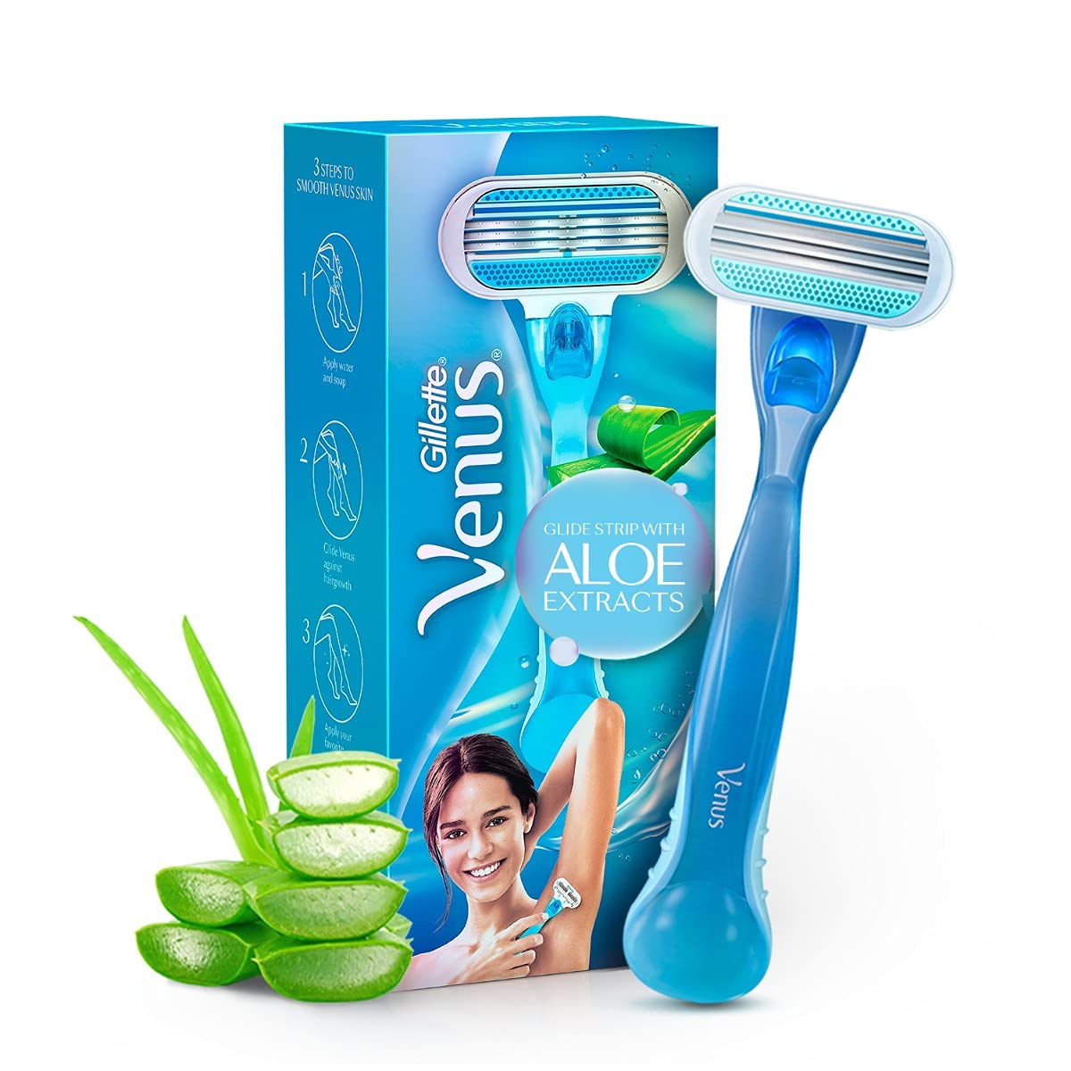 Gillette Venus Hair Removal Razor for Women with Aloe Vera Gillette