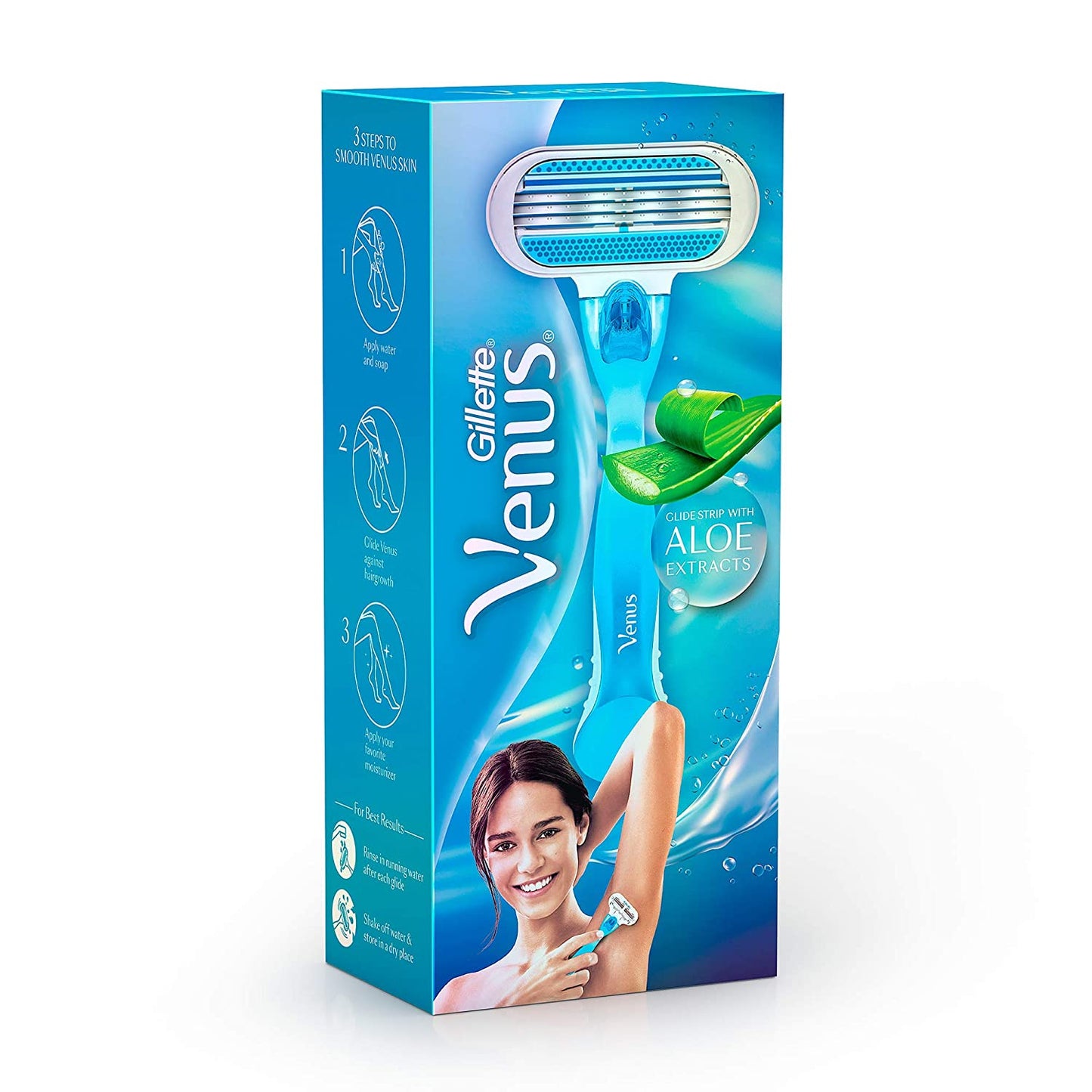 Gillette Venus Hair Removal Razor for Women with Aloe Vera Gillette