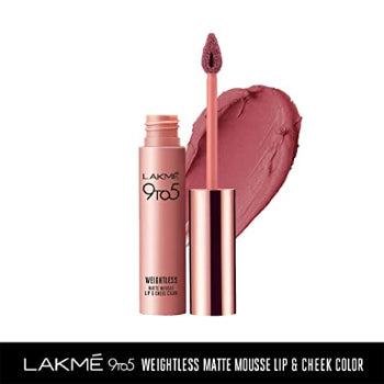 Lakme 9to5 Weightless Matte Mouse Lip&Cheek Color Lakme