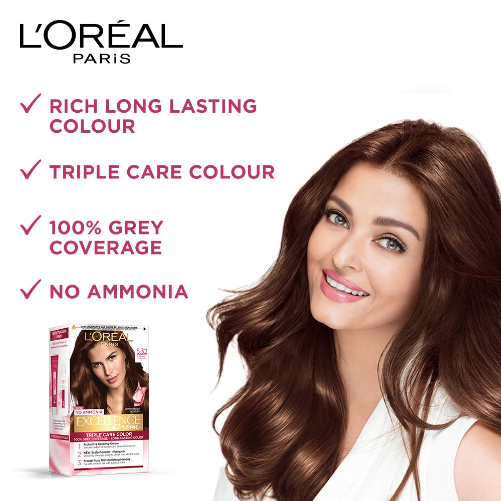 L'Oreal Paris Excellence Creme Hair Color - 5.32 Caramel Brown L'Oreal