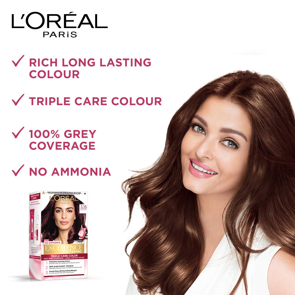 L'Oreal Paris Excellence Creme Hair Color - 3.16 Burgundy L'Oreal