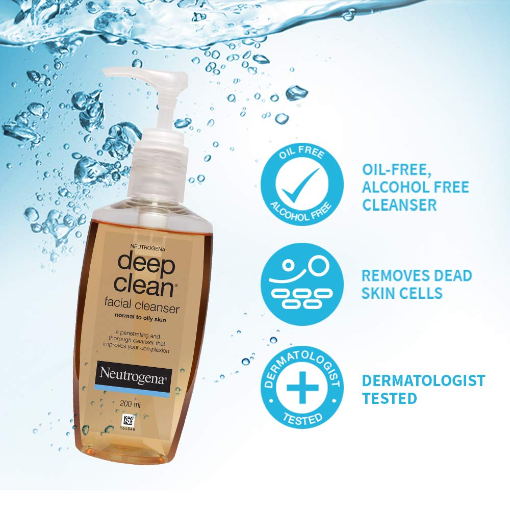 Neutrogena Deep Clean Facial Cleanser For Normal To Oily Skin 200 ml Neutrogena