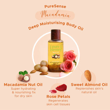 Puresense Relax Macadamia Deep Mositurising Body Oil 100ML Puresense