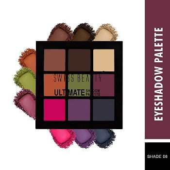 SWISS BEAUTY Ultimate Shadow Palette 9 Color Eyeshadow Palette 08 SWISS BEAUTY